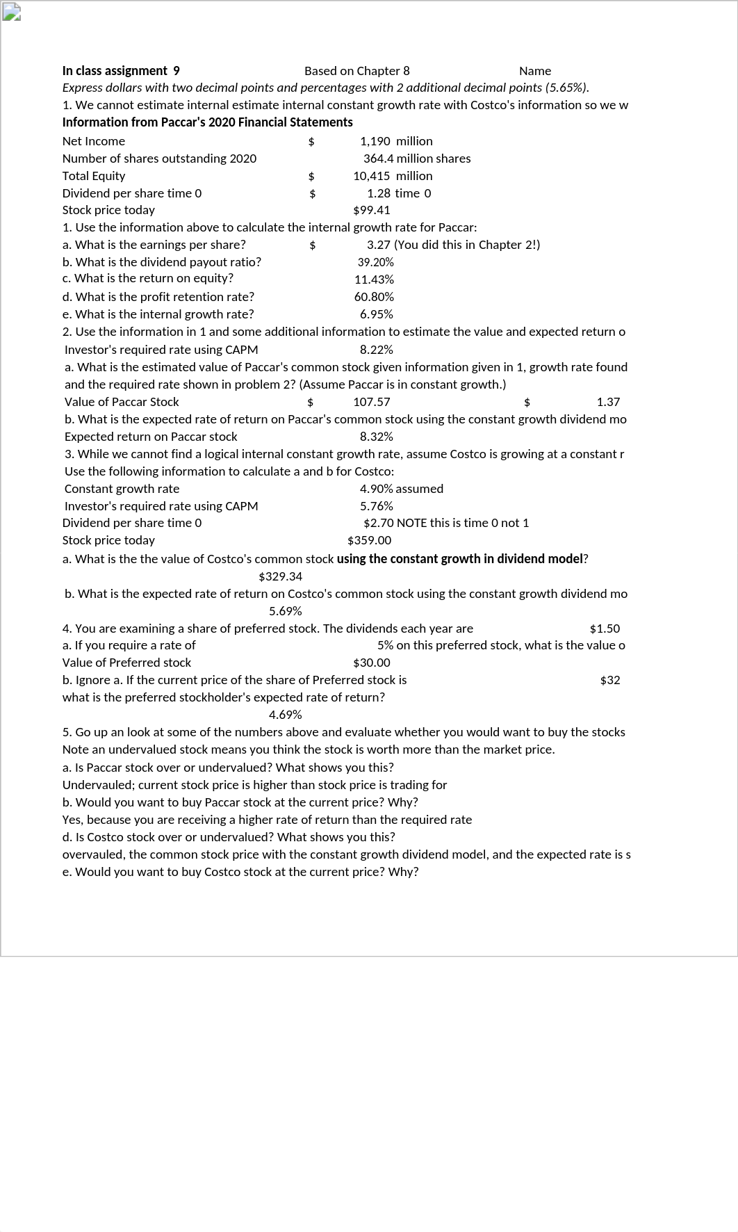 In class assignment 9 wi 21 with Gamestop problem 6.xlsx_drp1i5lj9s7_page1