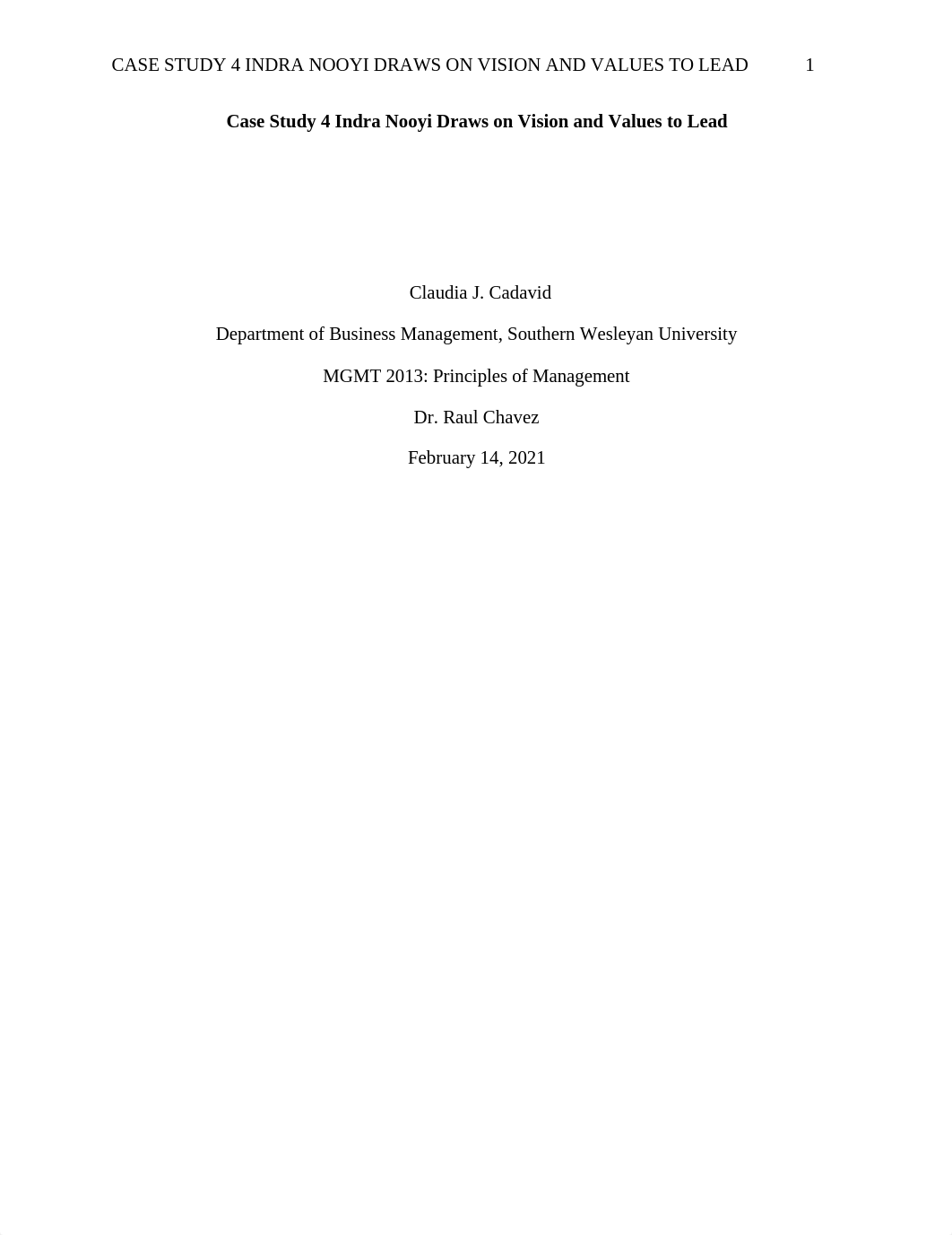 Case Study 4 Indra Nooyi Draws on Vision and Values to Lead Pepsi.pdf_drpeq4fnv9r_page1