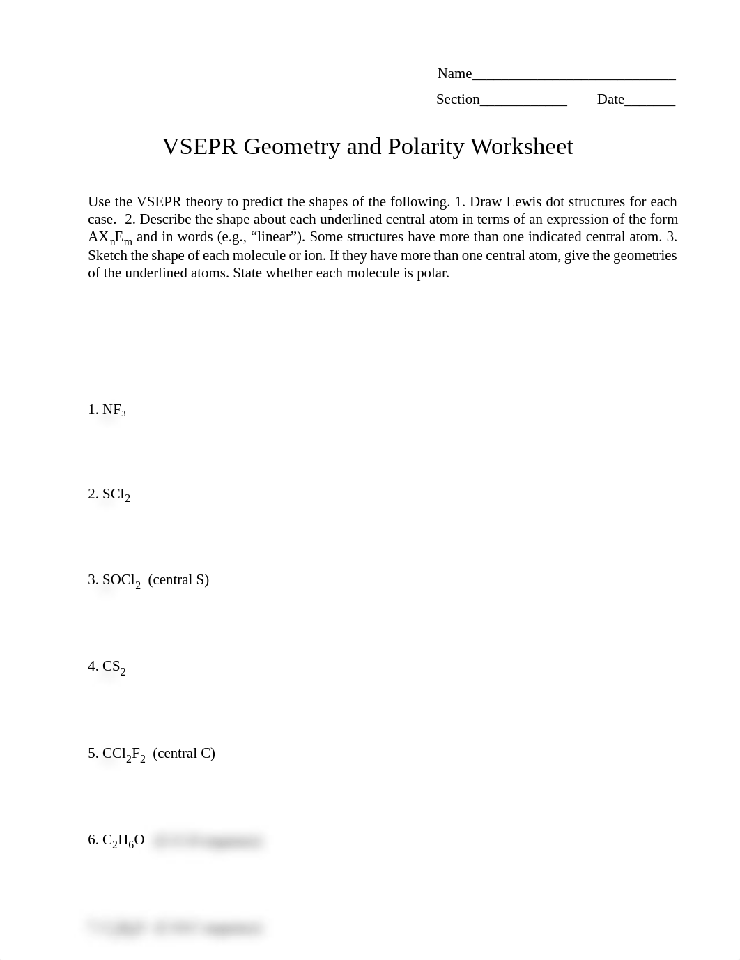 VSEPR and Polarity Worksheet.pdf_drpgejnwe6t_page1