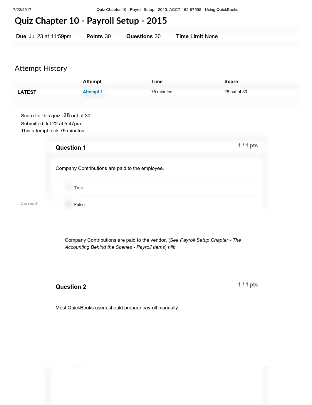 Quiz Chapter 10 - Payroll Setup - 2015_ ACCT-163-97598 - Using QuickBooks.pdf_drps51p5qvu_page1