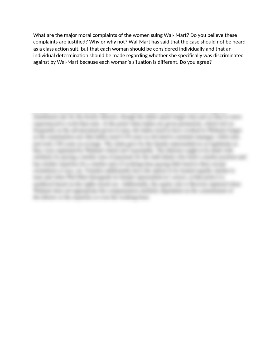 What are the major moral complaints of the women suing Wal.docx_drpsa0vxddn_page1