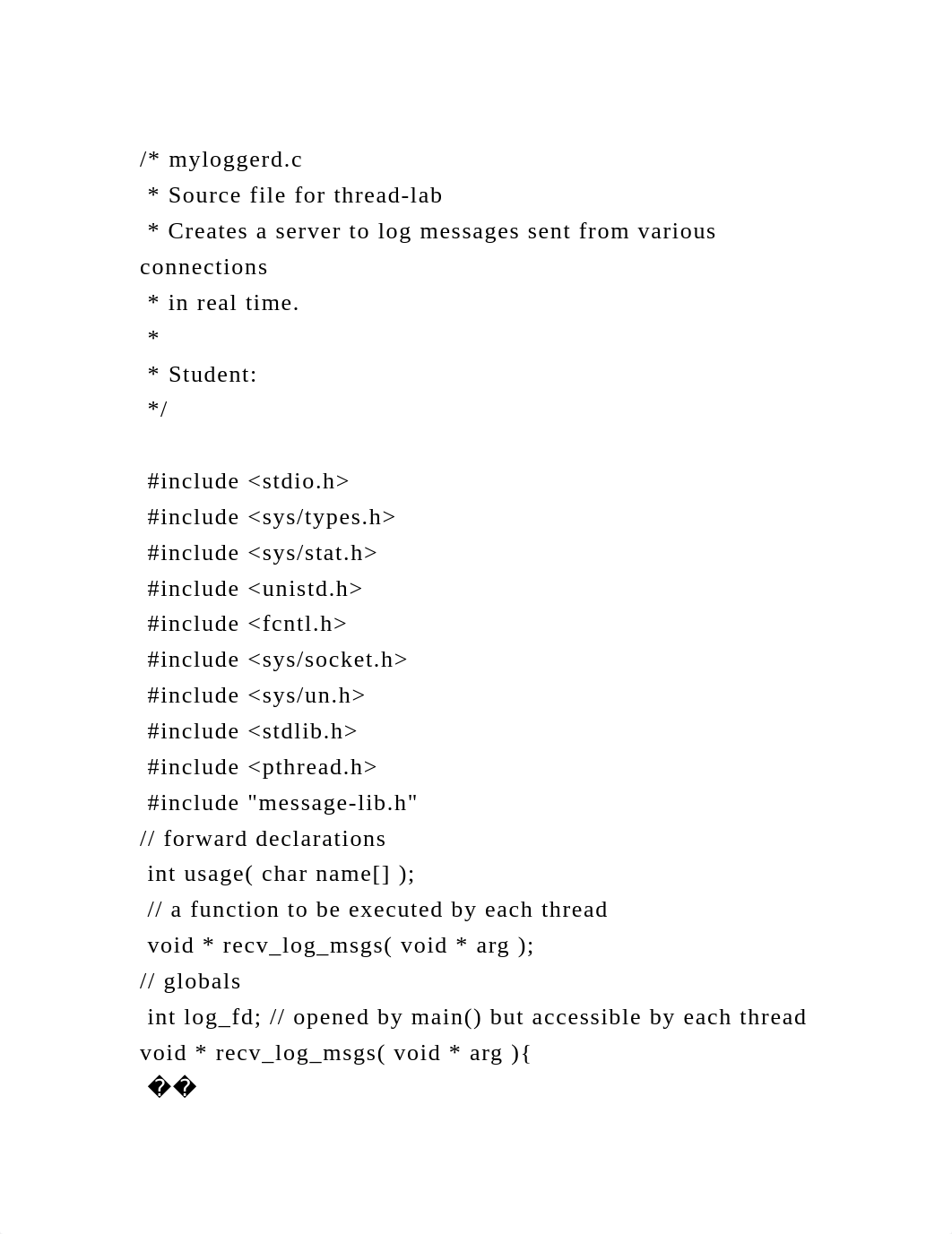 myloggerd.c  Source file for thread-lab  Creates a server t.docx_drq7z9w6mu7_page2