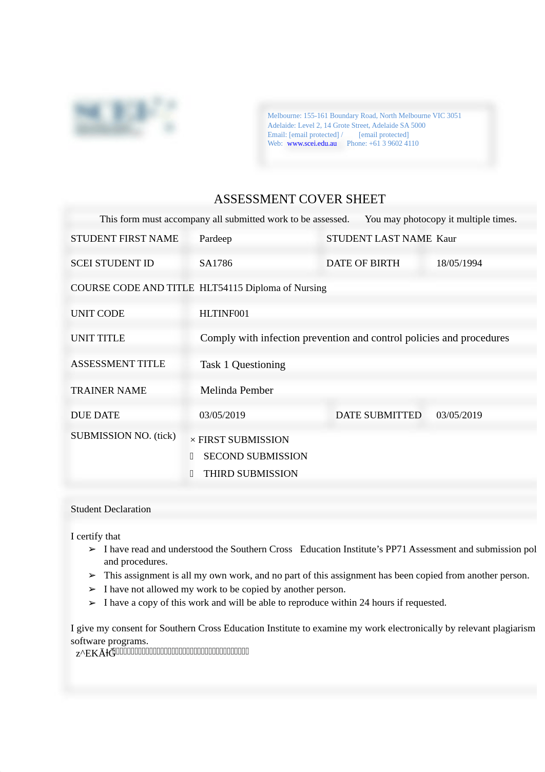 HLTINF001 Pardeep kaur SA1786 task 1.pdf_drqie7vrkgx_page1