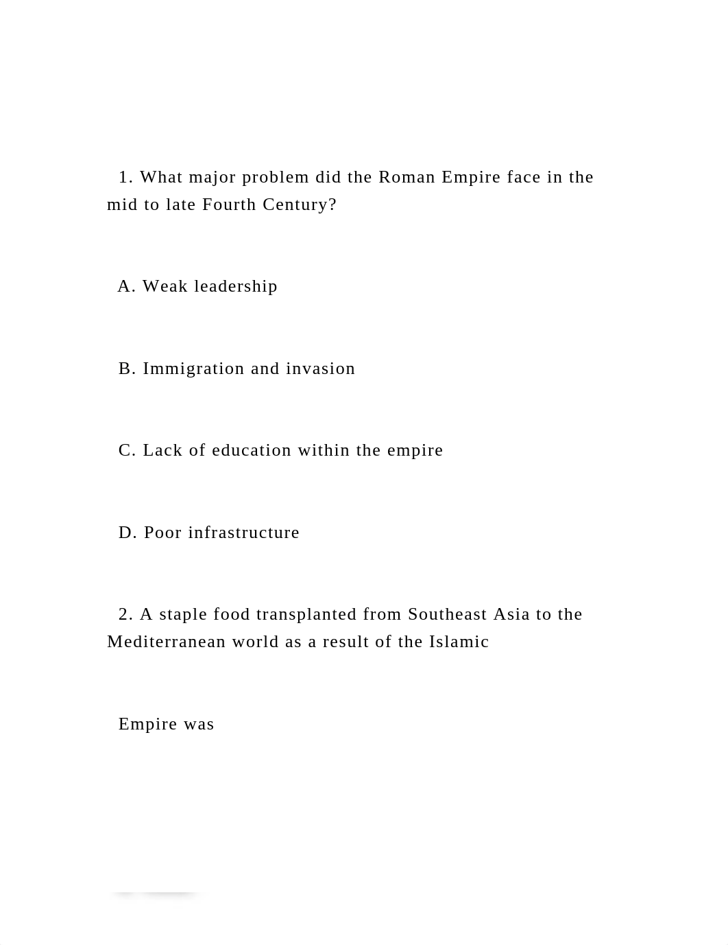 1. What major problem did the Roman Empire face in the mid to l.docx_drrbmuqfdta_page2