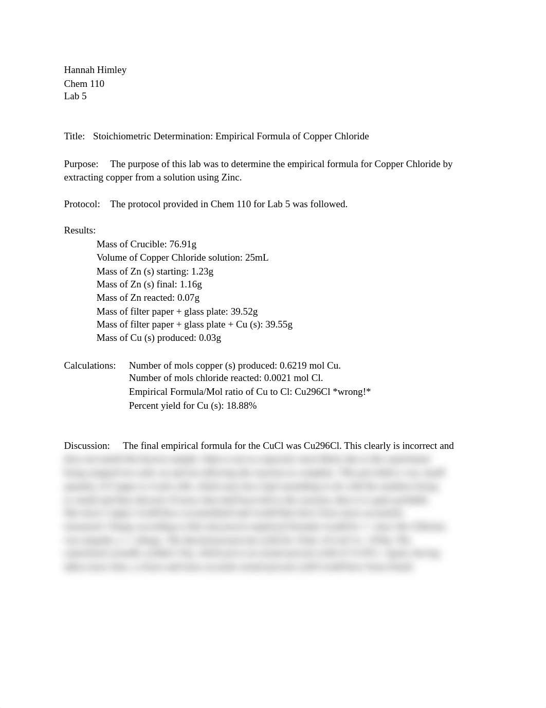 Chem 110 Lab 5_ Stoichiometric Determination.pdf_drrljfczrv3_page1