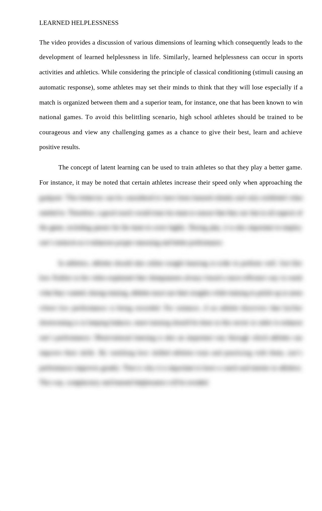 Neuroscience," "Cognitive Psychology," "Mental Processes," and "Learned Helplessness".doc_drs6nmihr44_page2