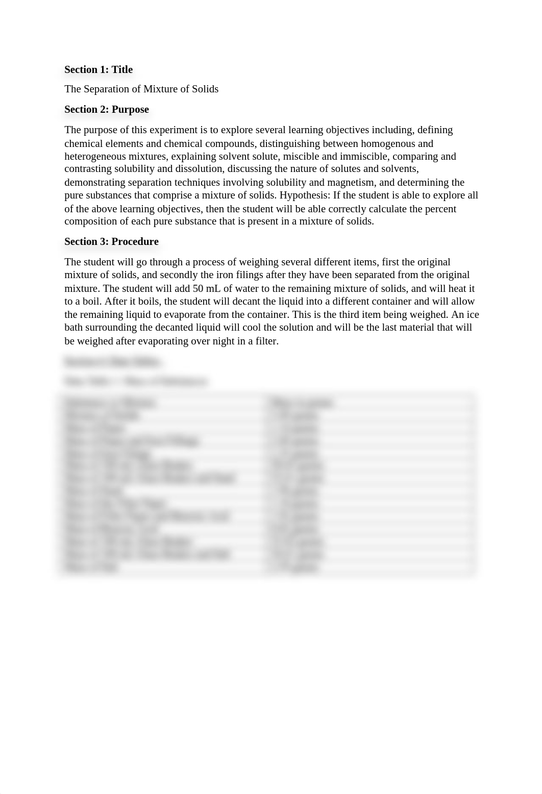 Separation of a Mixture of Solids Lap Report.docx_drsis5je2a7_page1