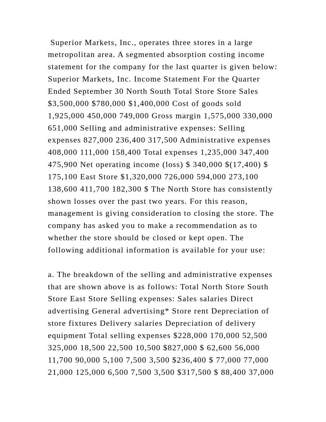 Superior Markets, Inc., operates three stores in a large metropolitan.docx_drspqp3c197_page2