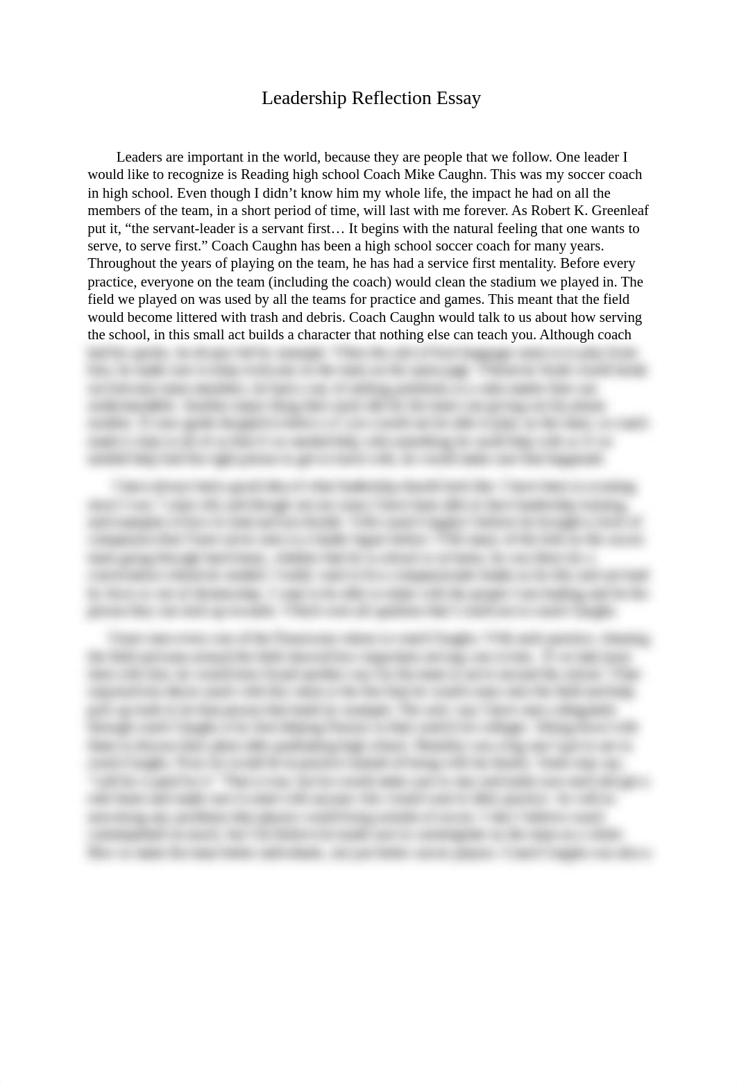 Leadership Reflection Essay Final Michael Lanza.docx_drt2f5acs3r_page1