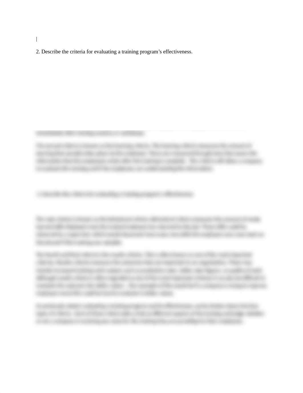 Describe the Criteria for Evaluating a Training Program's Effectiveness_drt6odealq3_page1