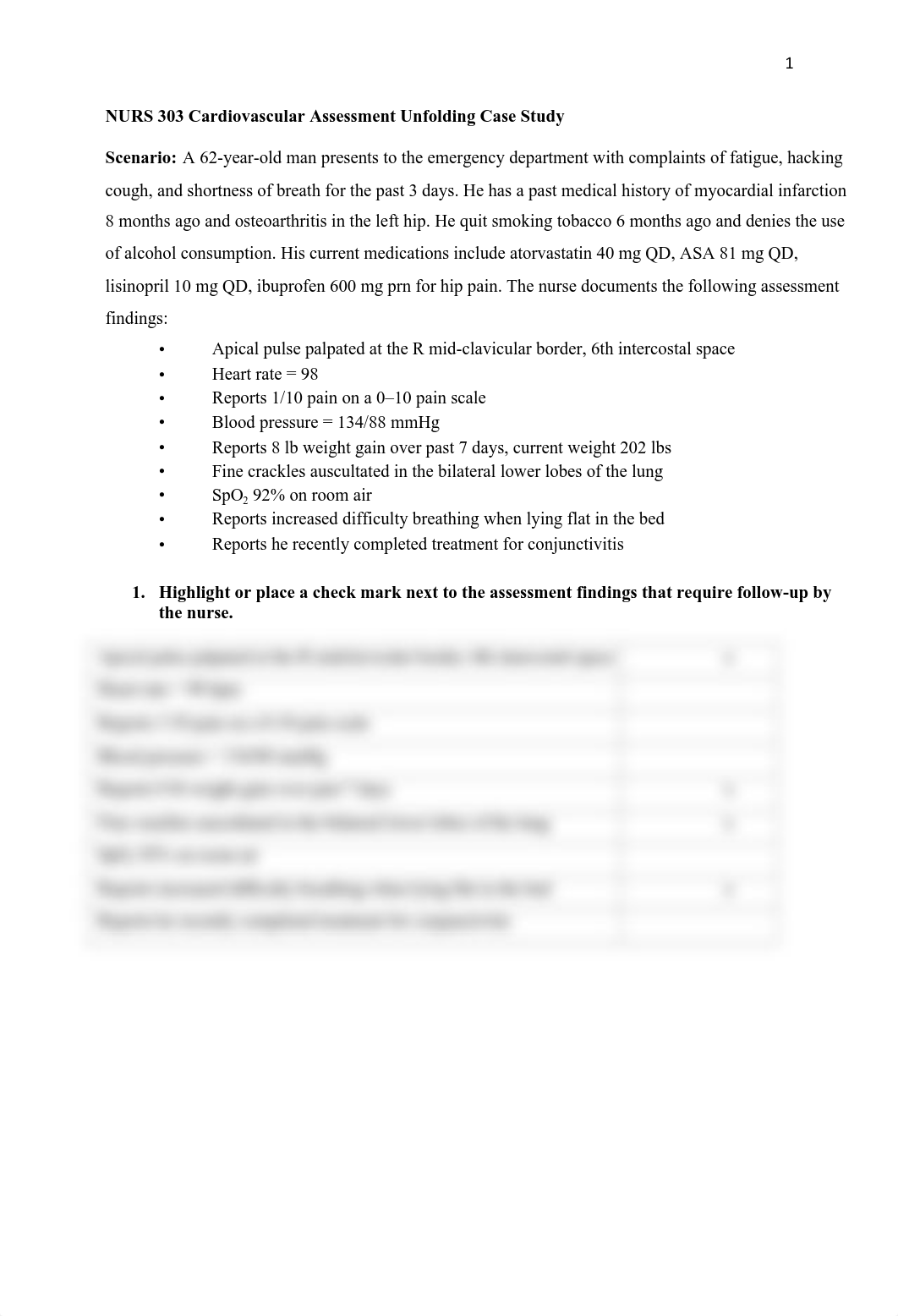 NURS 303 CV Assessment Unfolding Case Study .docx (1).pdf_drttq9wt4xl_page1