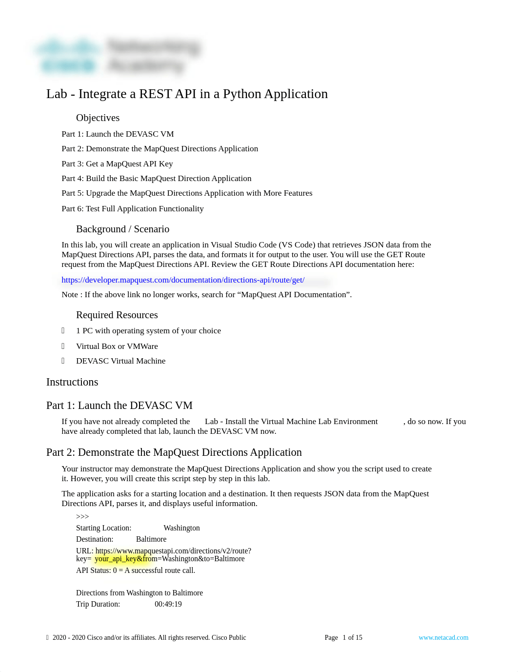 4.9.2 Lab - Integrate a REST API in a Python Application.docx_drtvmns9p4d_page1