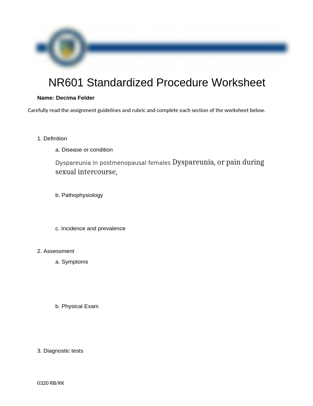 FNP_Standardized_Procedure_Worksheet_JUL22.docx_dru2ook07bd_page1