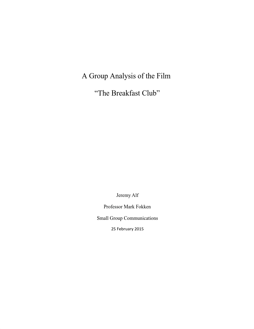 A Group Analysis of the Film. The Breakfast Club.pdf_dru3v0fou5q_page1