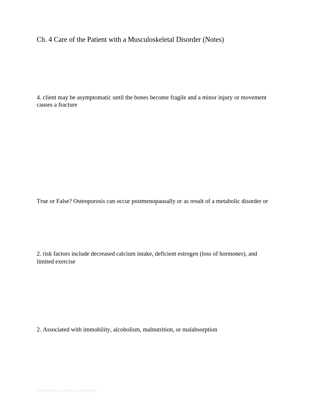 Ch. 4 Care of the Patient with a Musculoskeletal Disorder (Notes).docx_drufsqvkahz_page1