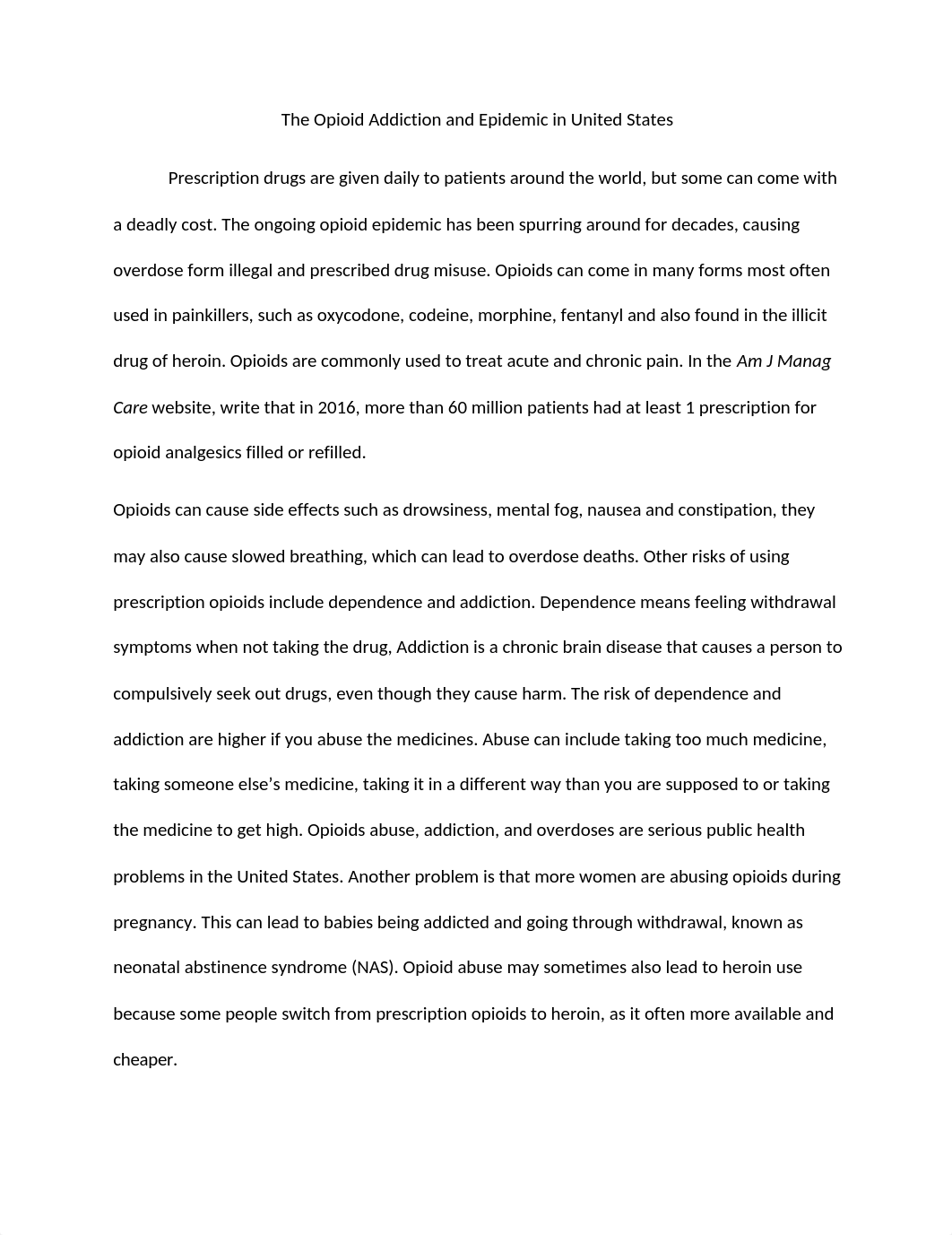 The Opioid Addiction and Epidemic in United States.docx_drupye4p1la_page1