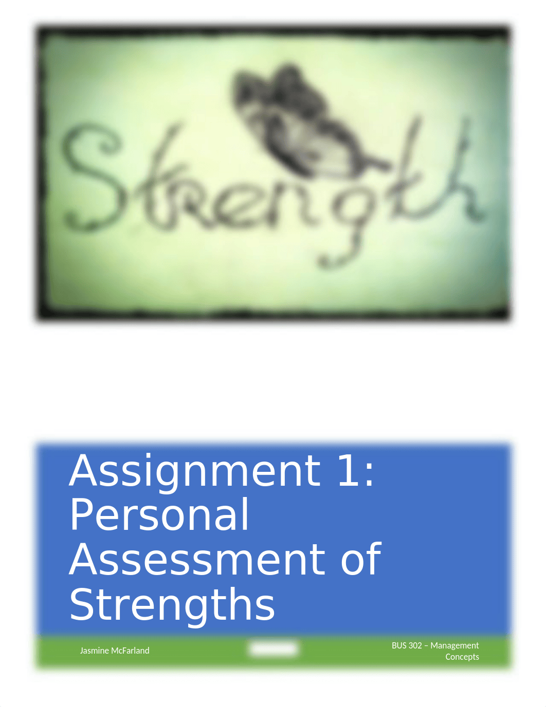 Assignment 1 Personal Assessment of Strengths Jasmine McFarland_drv04sktnyi_page1