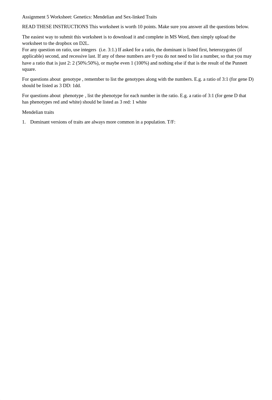 Worksheet Assignment 5 Genetics.docx_drv1nhxpkmp_page1