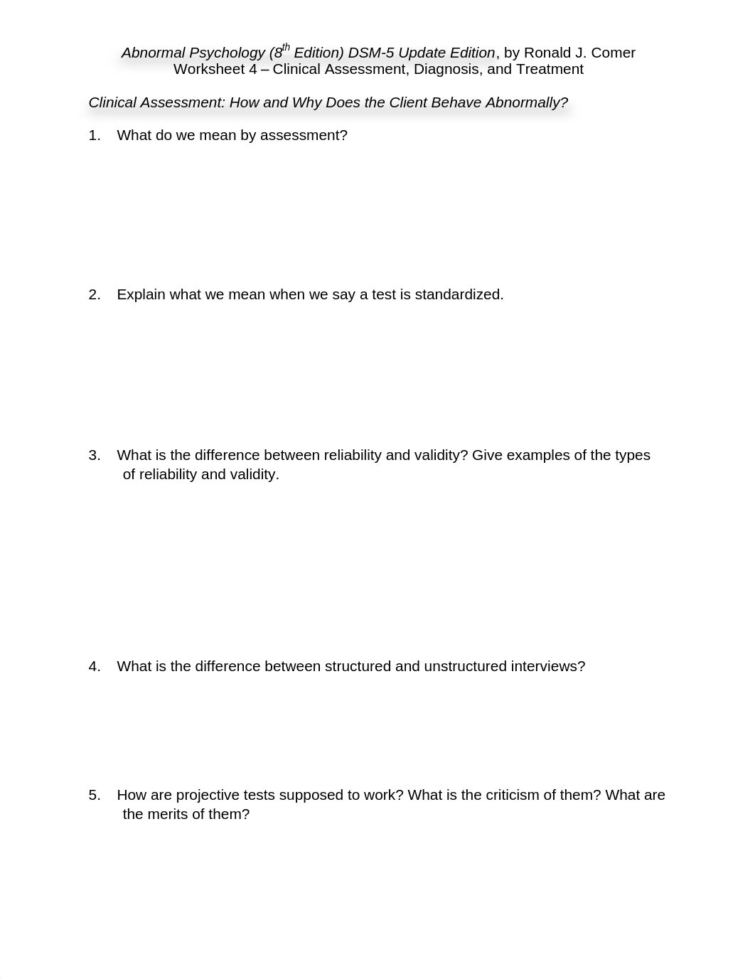 Worksheet 4 - Clinical Assessment, Diagnosis, and Treatment_drv7vt3qmop_page1