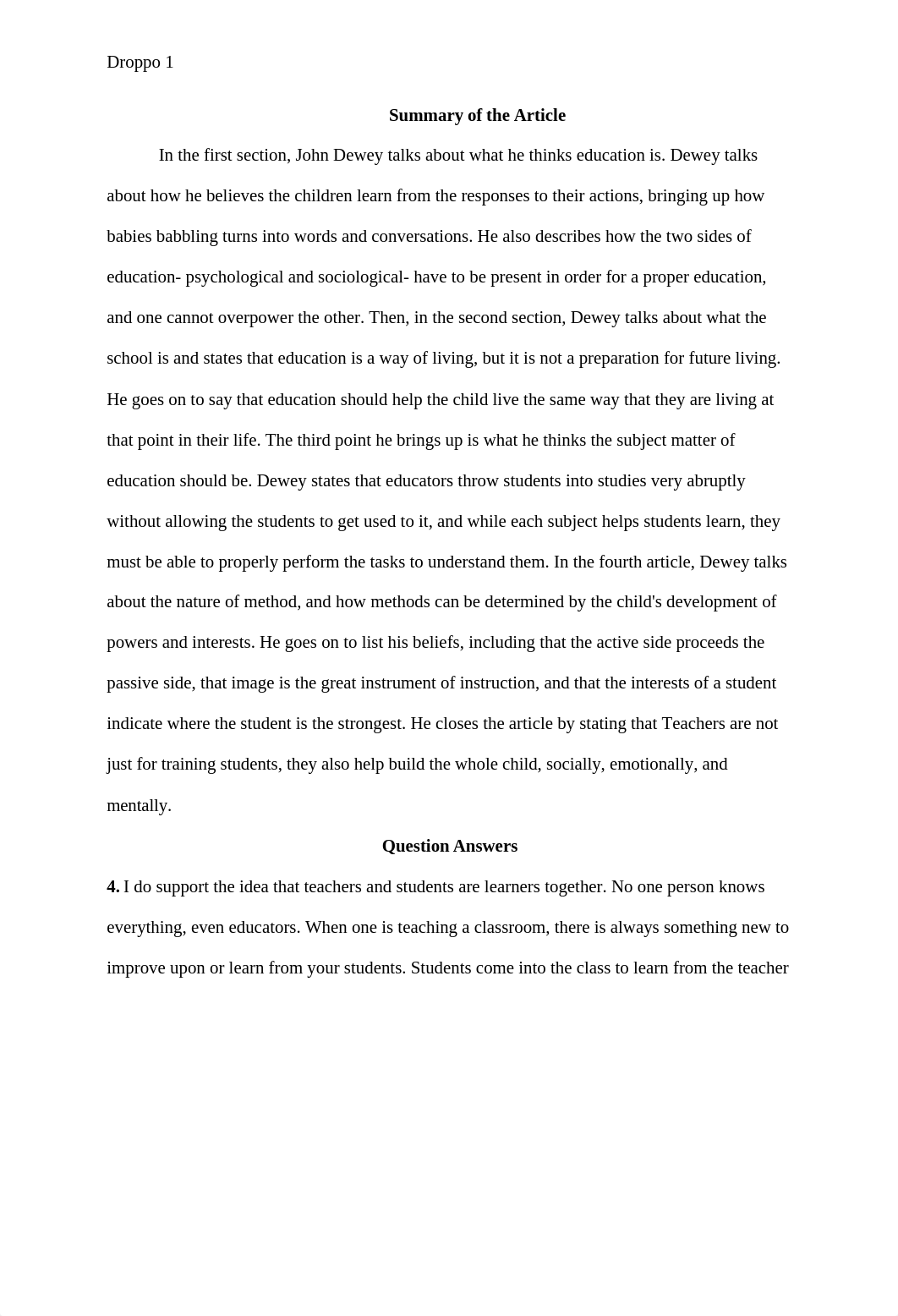 Dewey's Creed summary and answers.docx_drv7x7xo4y9_page1