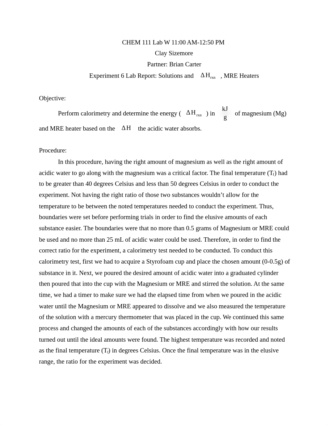 Chem 111 Lab Report Experiment 6 2019.docx_drvt11qbjfj_page1