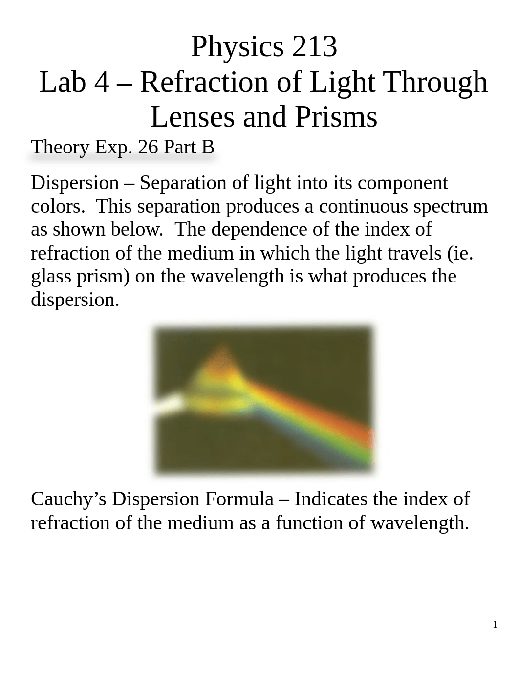 Lab 4(Phys 213) - Phys 211 Refraction of Light Through Lenses and Prisms Spring 2016 (1)_drwd1iiq5zu_page1