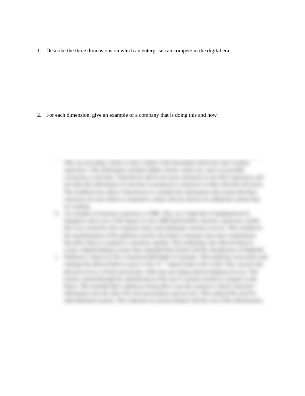 CIS 601 Writing #4 - 3 Dimensions on Which Companies Can Compete in the Digital Era.docx_drwezypokjl_page1