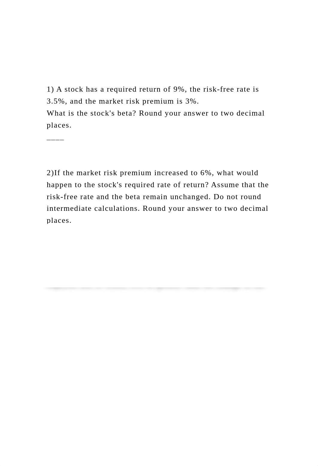 1) A stock has a required return of 9, the risk-free rate is .docx_drwiic0a5ot_page2