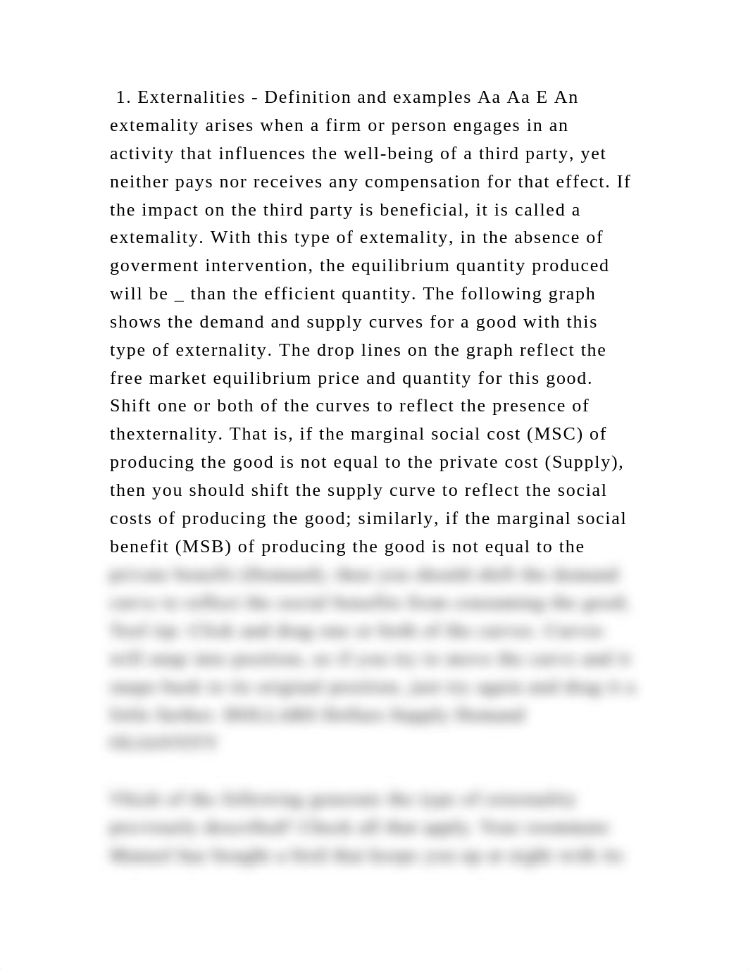 1. Externalities - Definition and examples Aa Aa E An extemality aris.docx_drwlsuxoq5o_page2