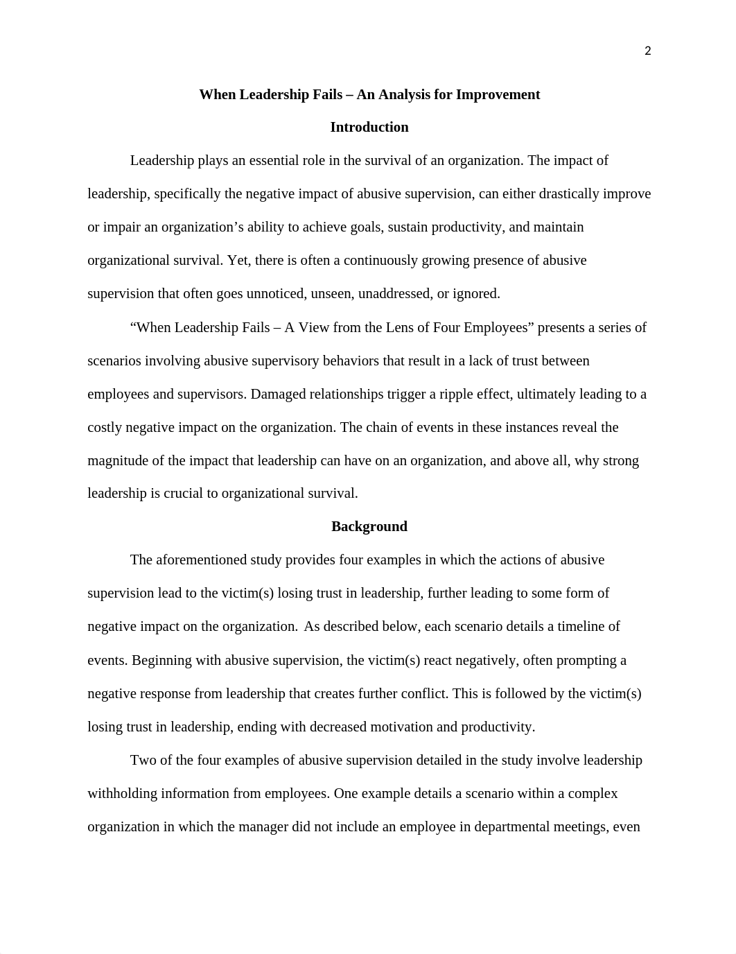 MGMT 9040 Paper - When Leadership Fails.docx_drx1zcov334_page2