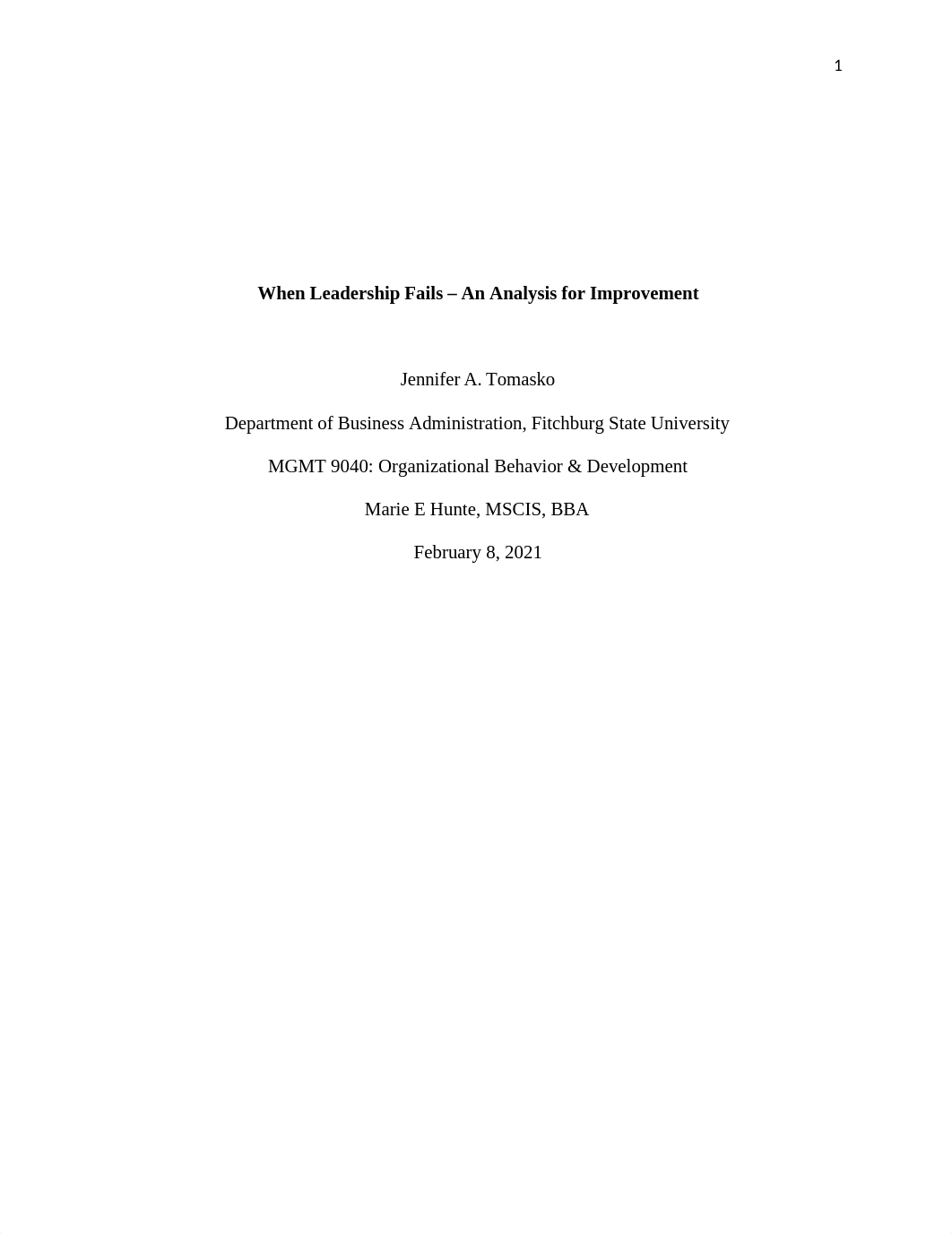 MGMT 9040 Paper - When Leadership Fails.docx_drx1zcov334_page1