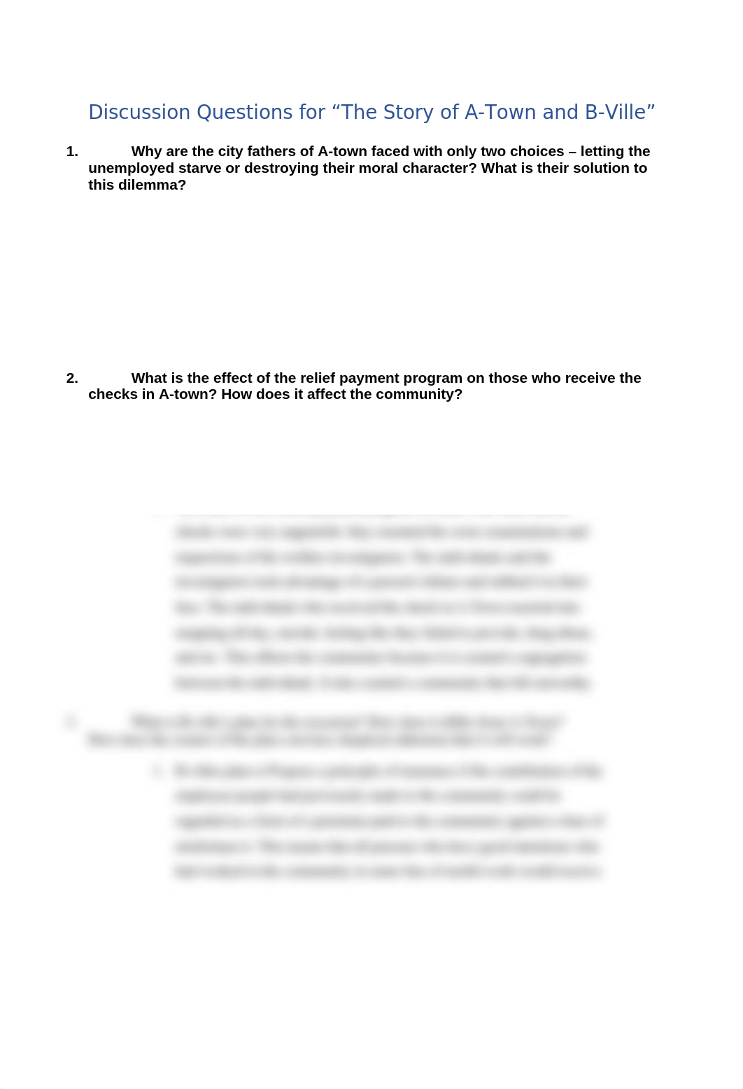 ENG 4010 Story of A Town and B Ville Discussion Questions.docx_dryhlrvcvu6_page1