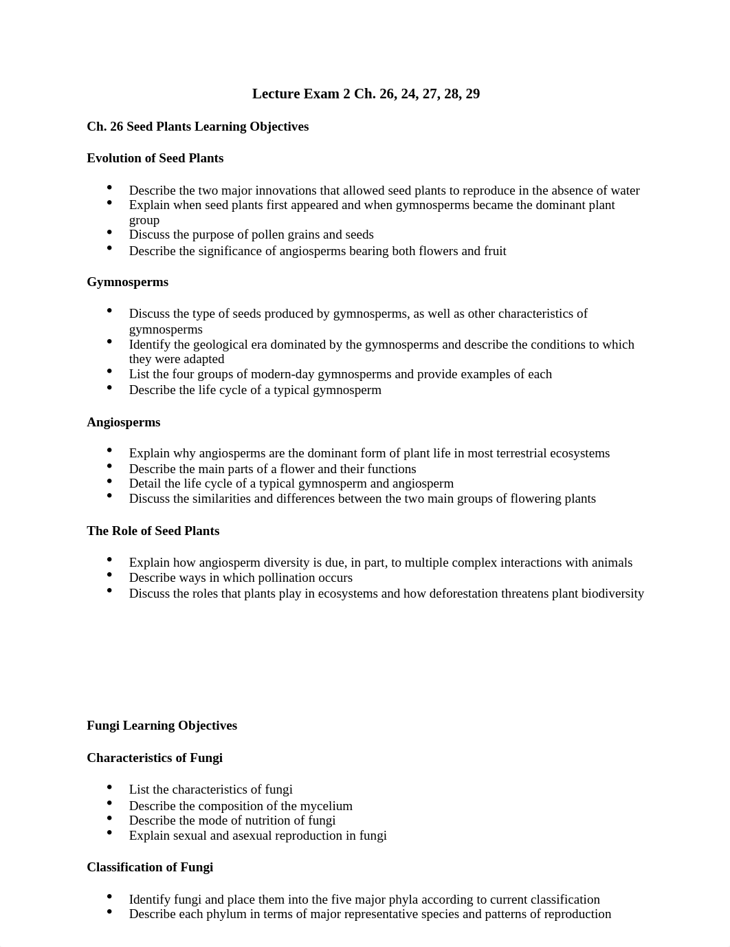 Biology 4B Study Guide Lecture Exam 2.docx_dryrfxt0e1i_page1