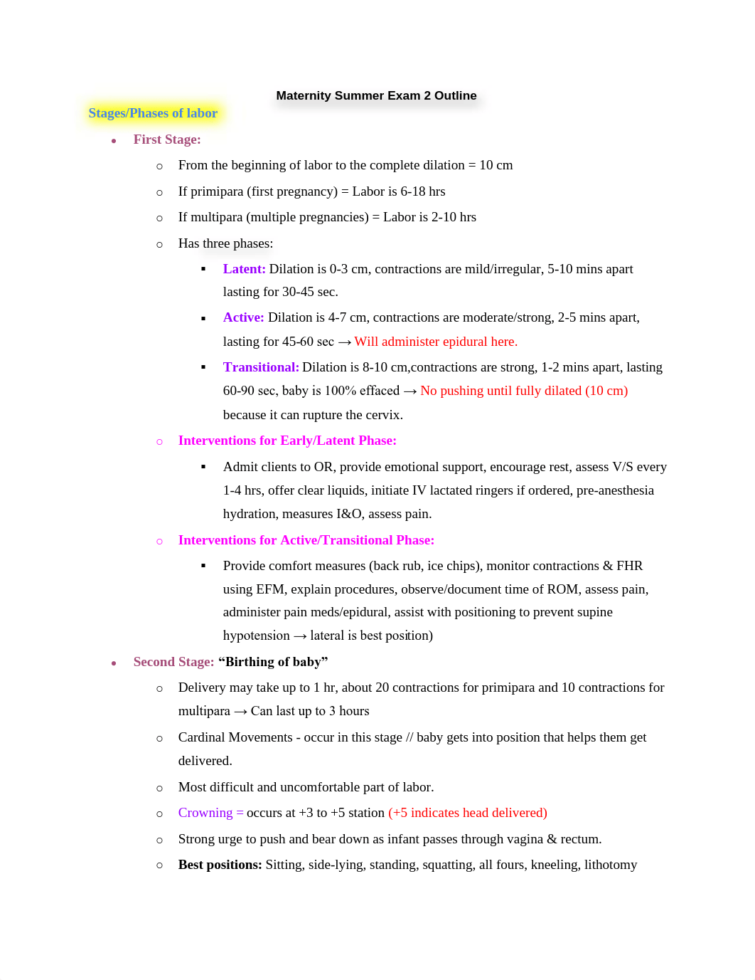 OB SUMM Exam 2 Study Guide Notes.pdf_drzkvnapffj_page1