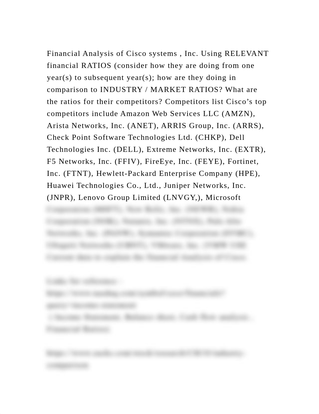 Financial Analysis of Cisco systems , Inc. Using RELEVANT financial .docx_drzmhtuk9mt_page1