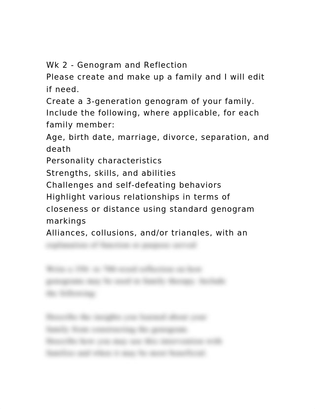Wk 2 - Genogram and ReflectionPlease create and make up a family.docx_ds02v951ckr_page3