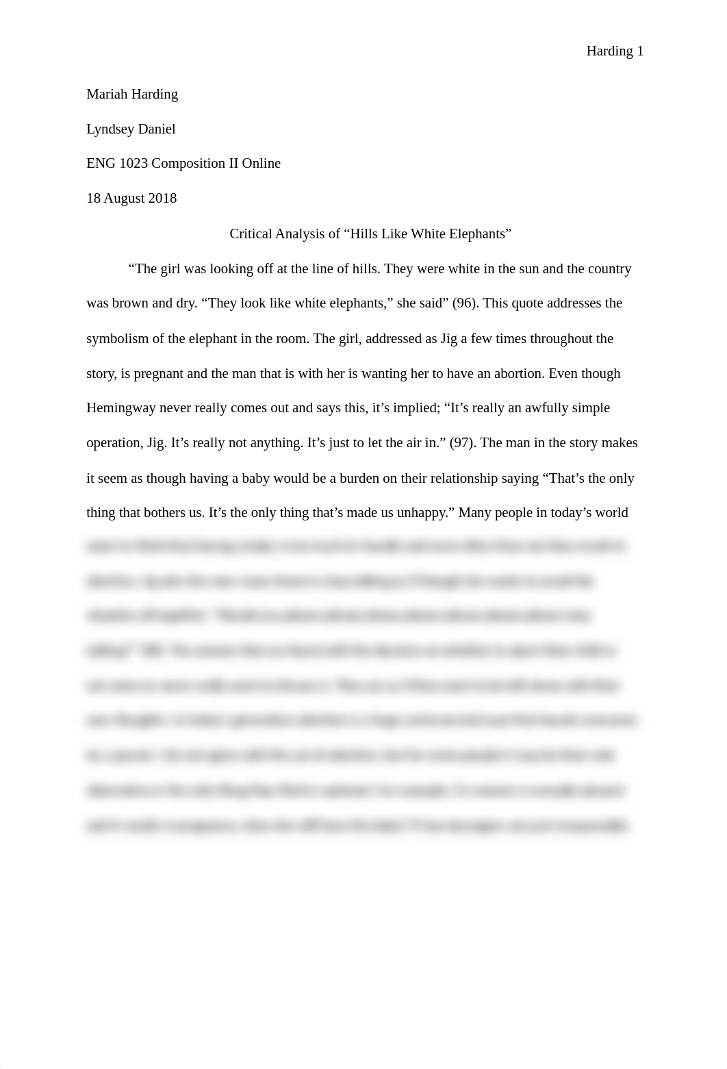 Critical analysis of hills like white elephants.docx_ds1i5elk4a6_page1