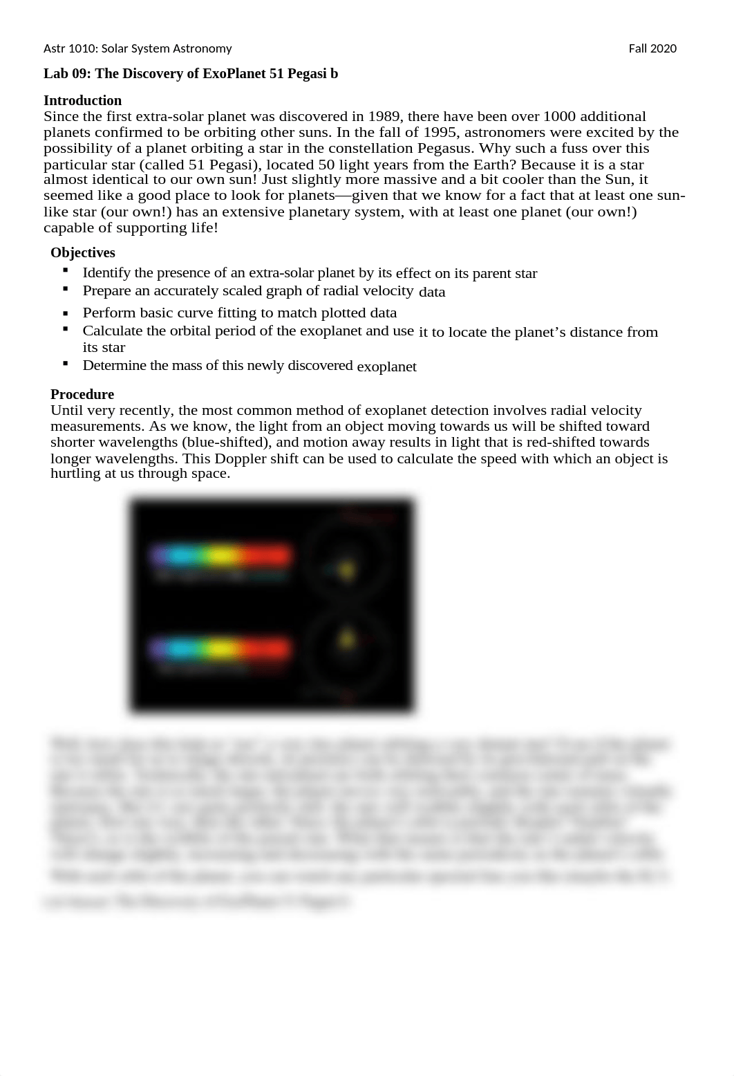 Lab 09 The Discovery of ExoPlanet 51 Pegasi b (1).docx_ds1rcwm5t32_page1