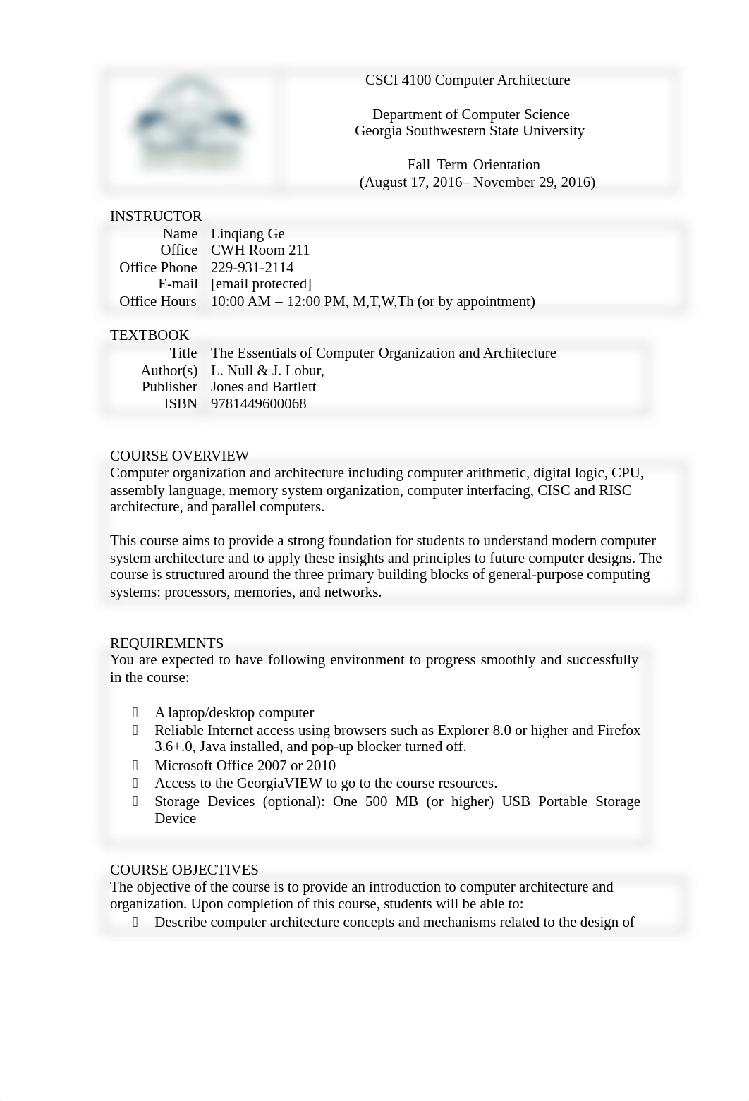 CSCI 4100_Computer_Architecture_Fall16_orientation_ds242g4znba_page1