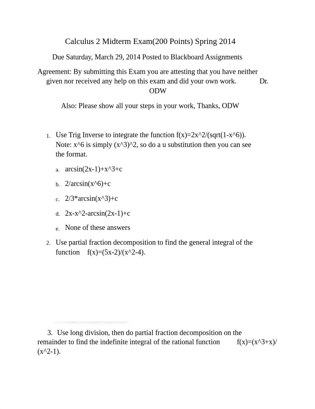 Mat 185 Calculus 2 Midterm Exam Spring 2014_ds3b4goo6d0_page1