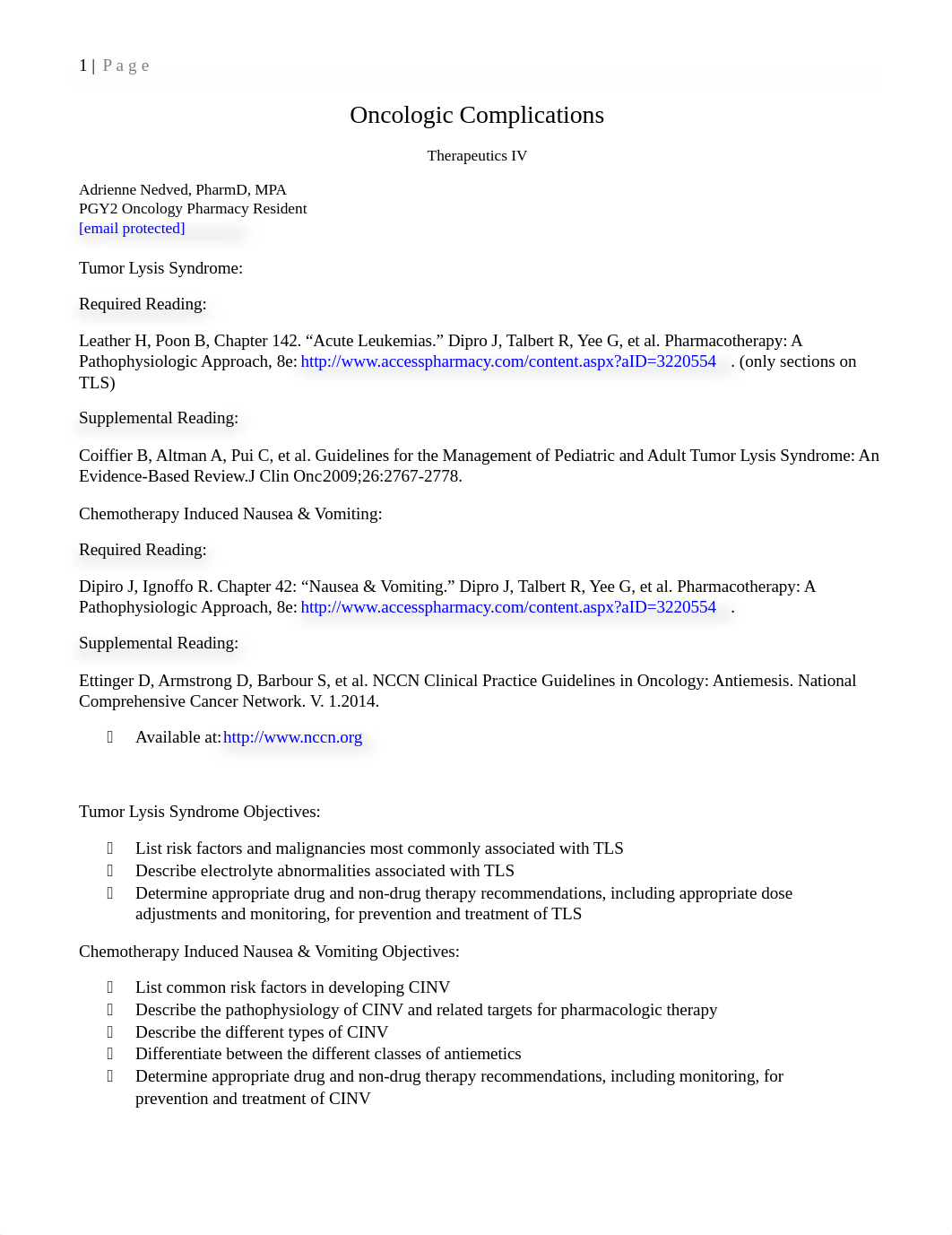 Tumor Lysis Syndrome & CINV.docx_ds3n9i2bqlo_page1