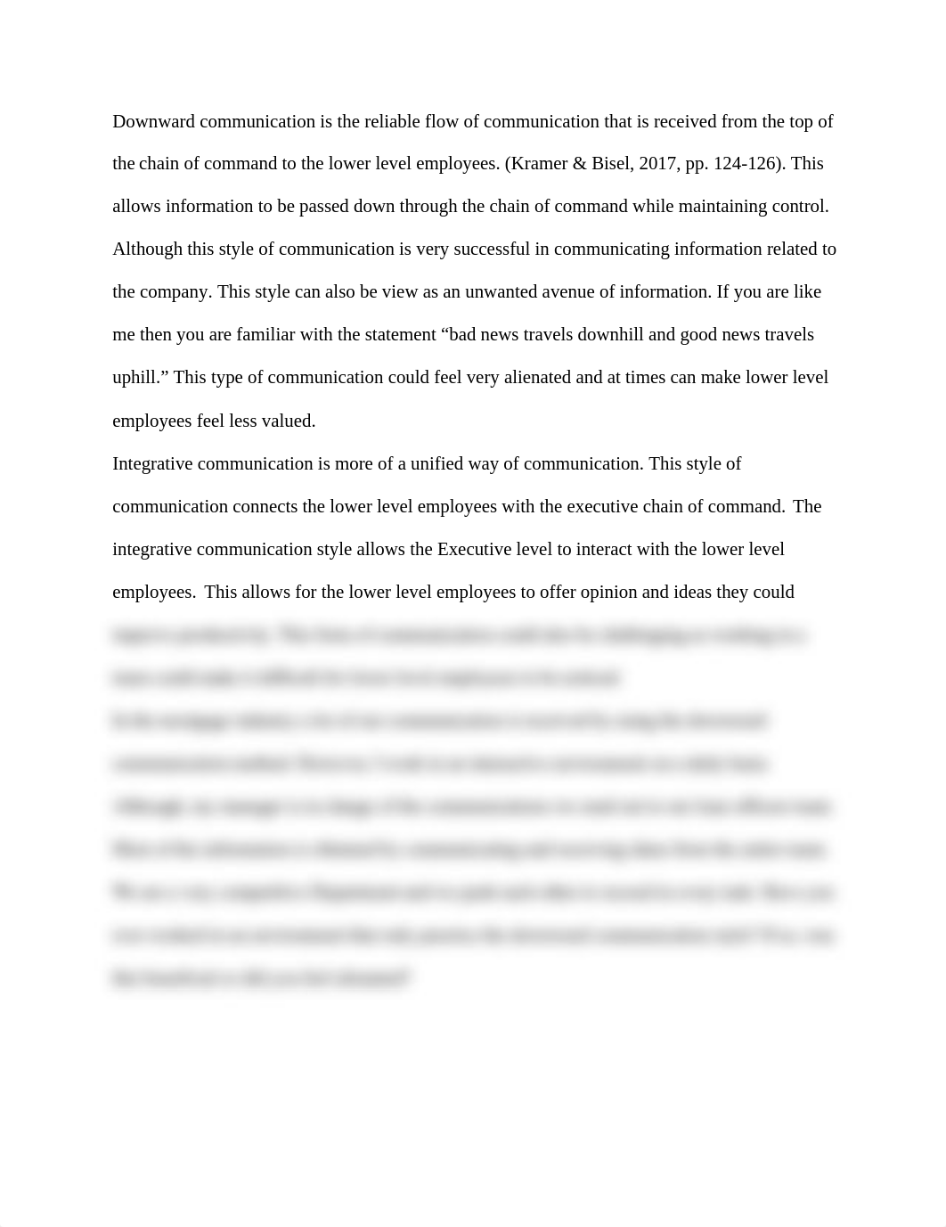 Downward communication is the reliable flow of communication that is received from the top of the ch_ds3neqkmqux_page1