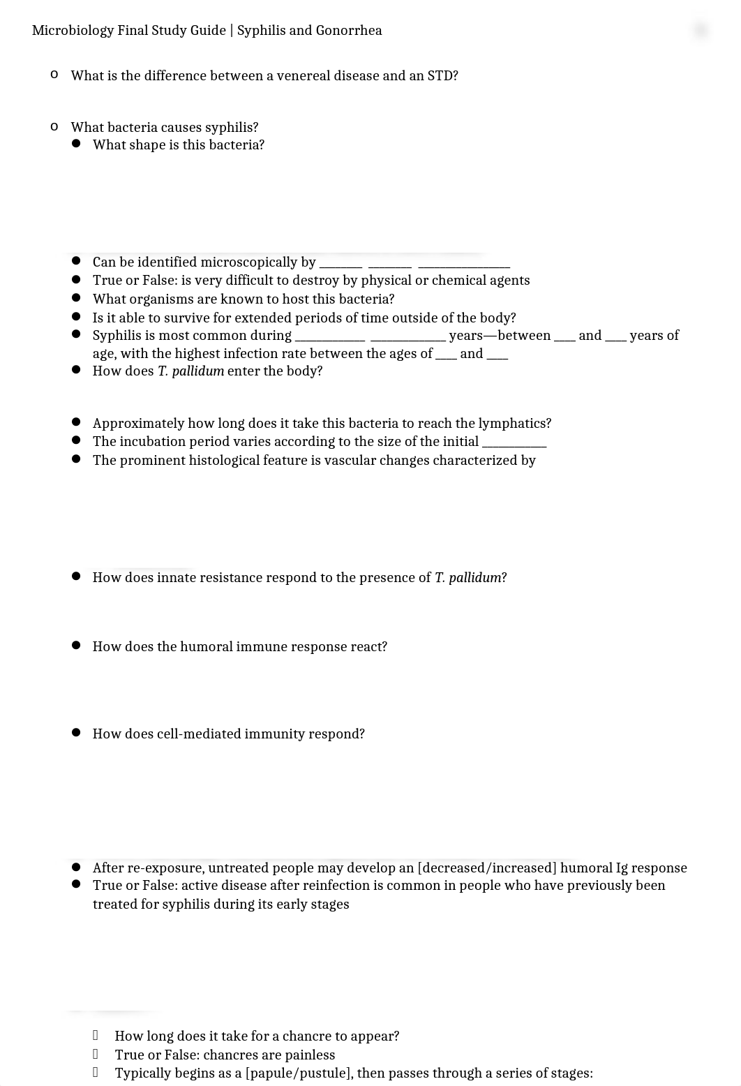 Syphilis and Gonorrhea Study Guide.docx_ds3pugi5e2o_page1