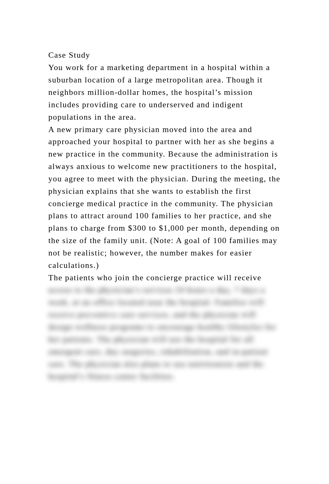 Case StudyYou work for a marketing department in a hospital within.docx_ds4164scot6_page1