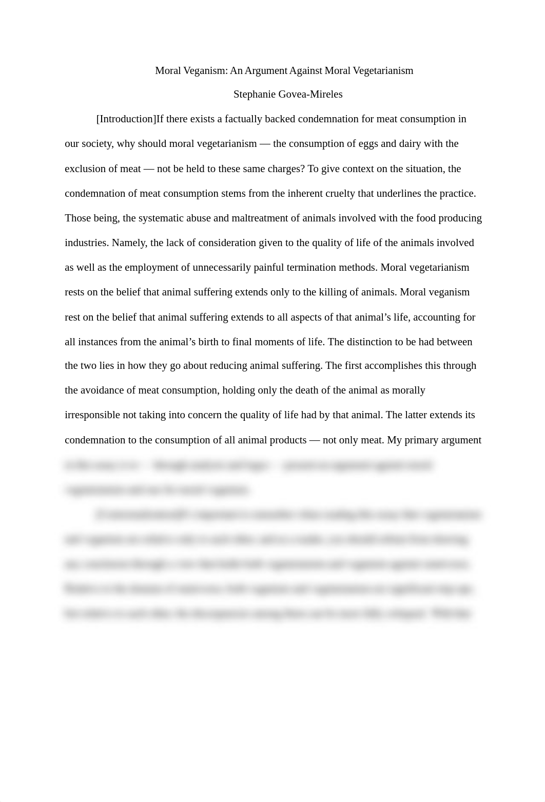 Moral Veganism_ An Argument Against Moral Vegetarianism-2.docx_ds439277rtt_page1