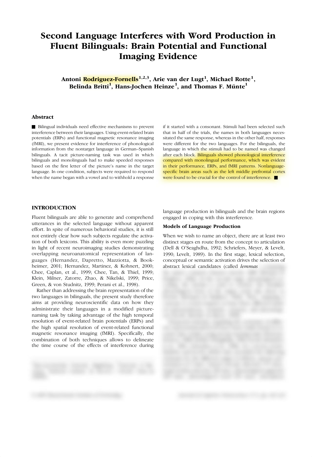 Second Language Interferes with Word Production in Fluent Bilinguals_ds4q4p1tz6z_page1