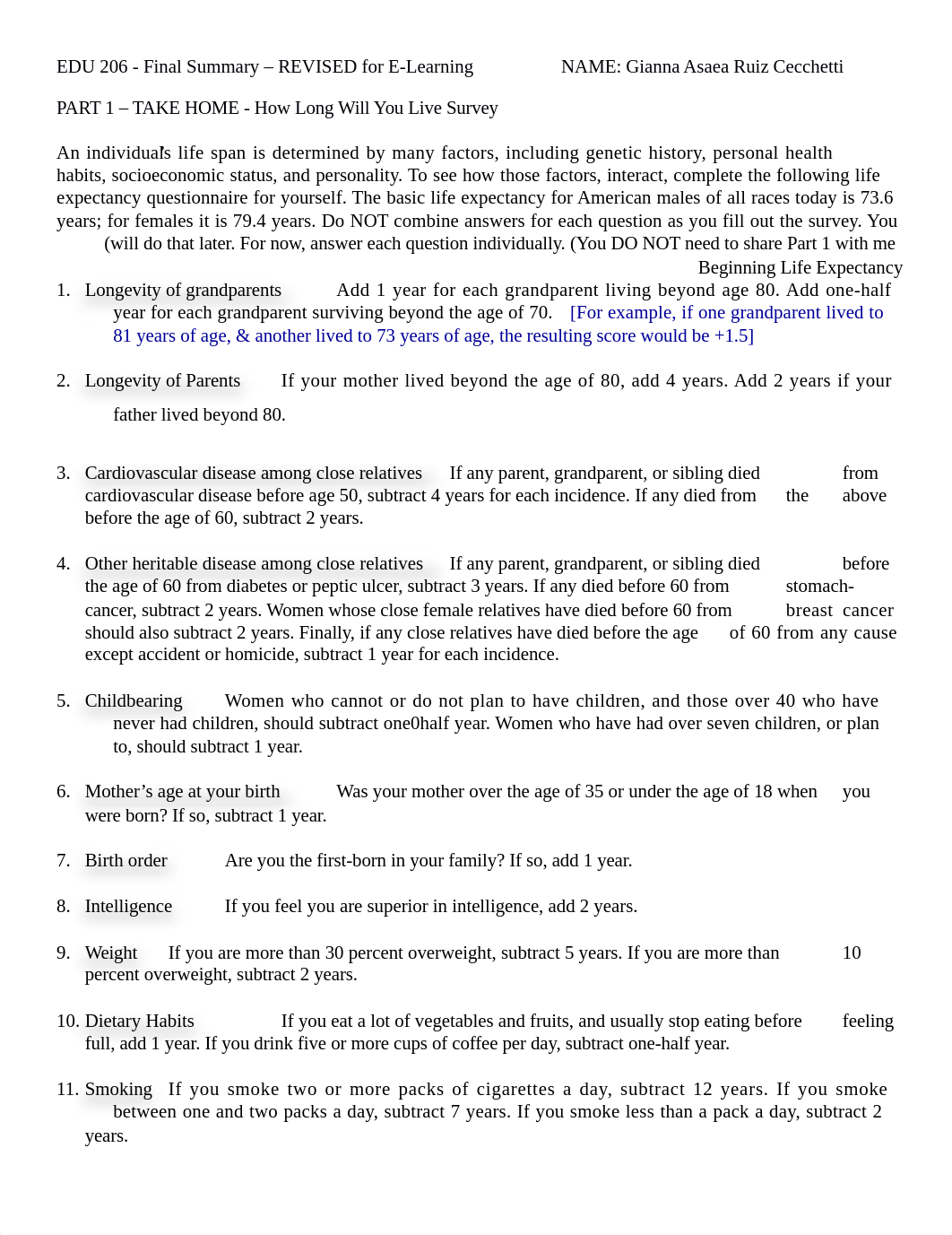 Fall 2020 Online How Long Will You Live Survey and Final Assignment 206.docx_ds4rl42rp9b_page1