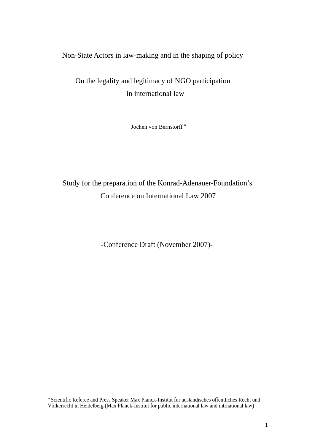 Non-State Actors in law-making and in the shaping of policy.pdf_ds4udxgp2o9_page1