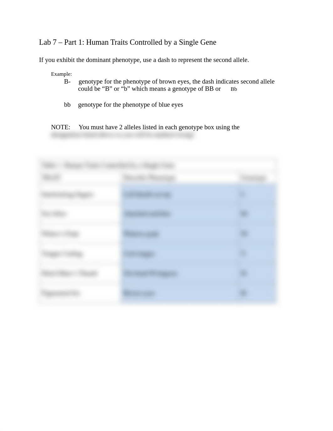 Lab 7 - Part 1- Human Traits Controlled by a Single Gene .pdf_ds5ei8xr1e9_page1