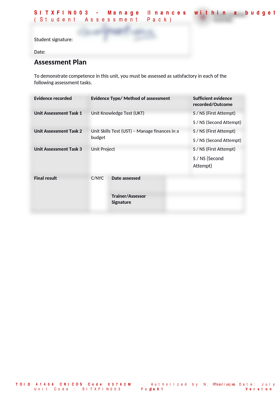 SITXFIN003 Unit Assessment Pack.docx_ds5x074n1ks_page2